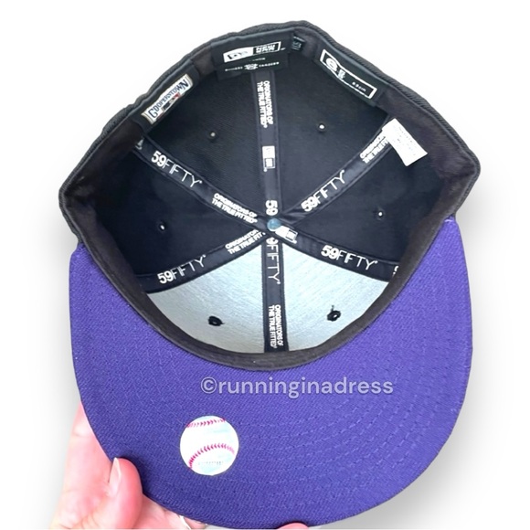 New Era Two tone Black Purple Tampa Bay Rays Cooperstown Collection Wool Fitted - Picture 11 of 16